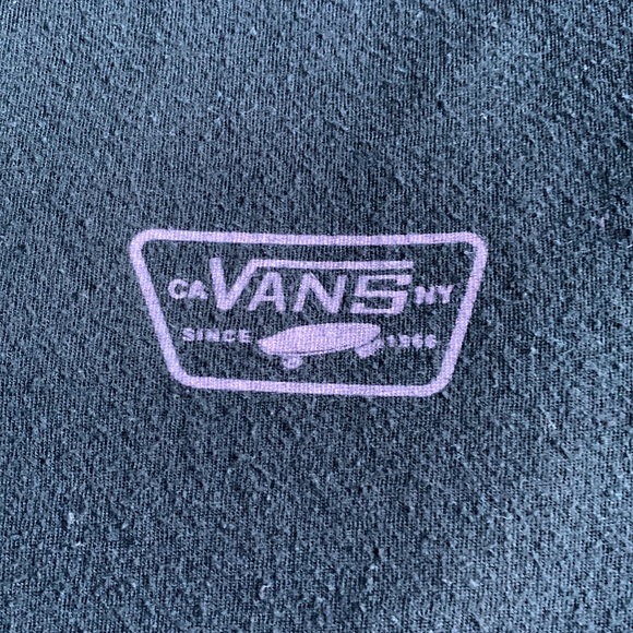 Women’s Vans Black and Pink Skateboard Logo Burnout T-shirt - Picture 3 of 6